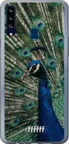 Samsung Galaxy A20s Hoesje Transparant TPU Case - Peacock #ffffff