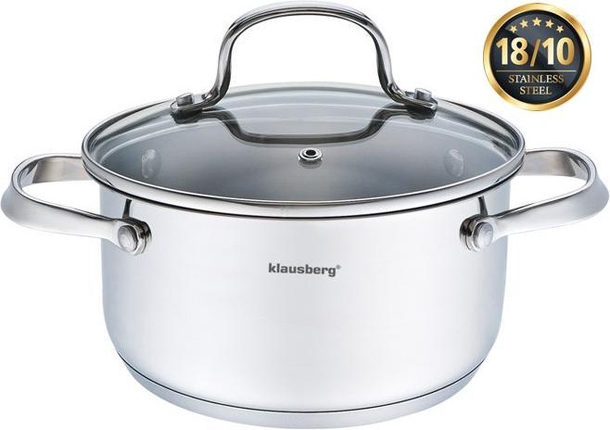 Klausberg 7212 - kookpan met deksel - prestige II - 2,5L - Ø18 cm
