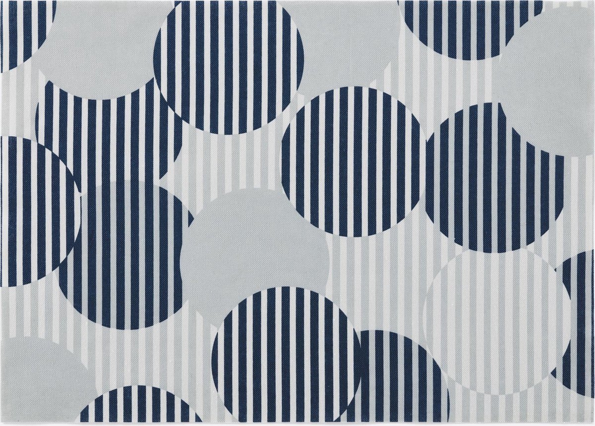 Day Drap - Placemats - Tafeldecoratie - Vuilafstotend - Blauw en grijs - 45x32cm - 12st