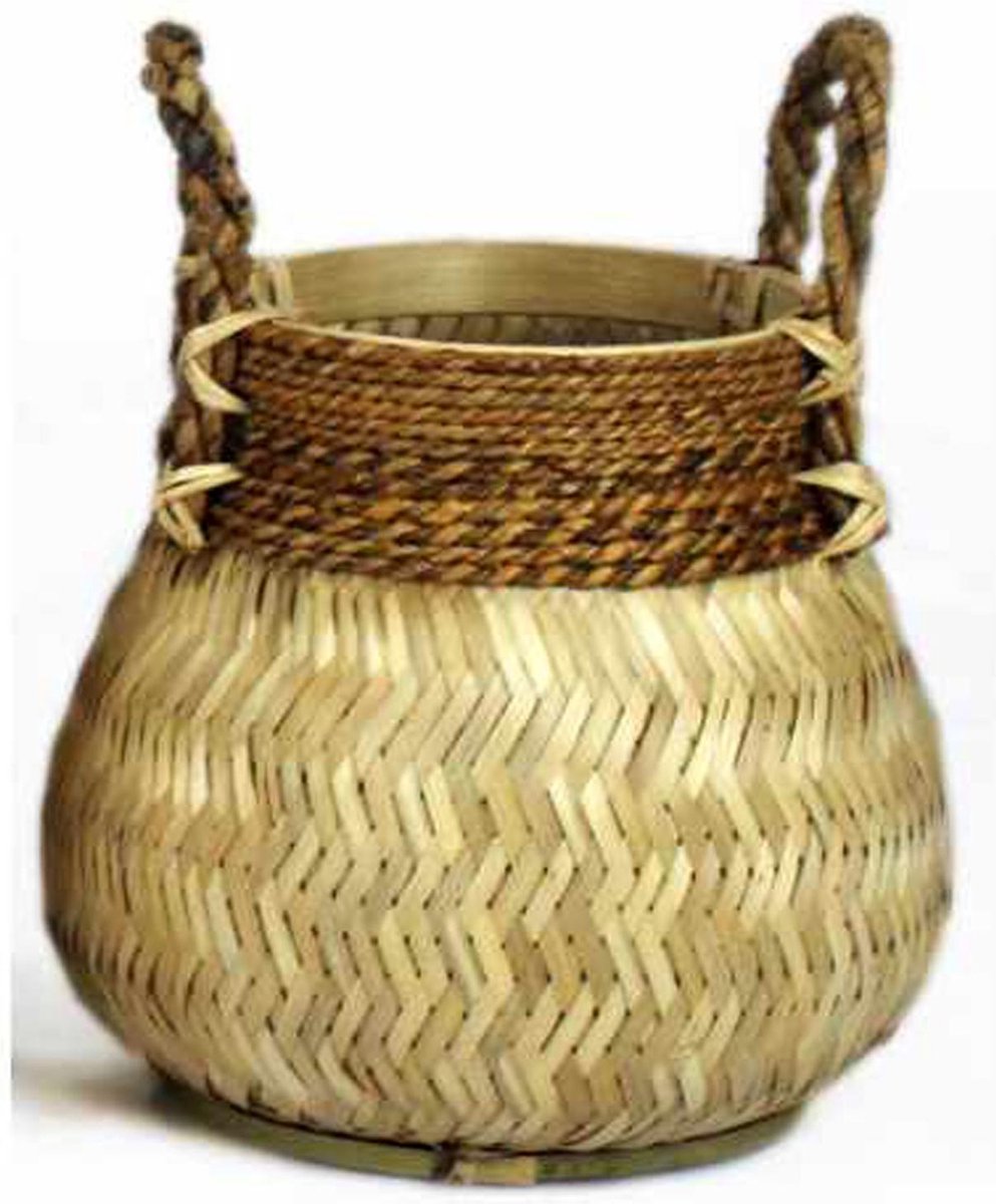 Basket Bamboo Natural - (D)34 x (H)24 cm