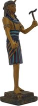 Farao beeld decoratie 22 cm hoog - uit toetanchamon tijd Egyptische beelden polyresin materiaal | GerichteKeuze