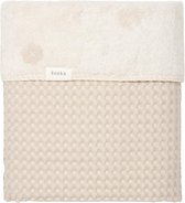 Koeka Oslo deken eenpersoons - 140x200cm - teddy - zand - wit
