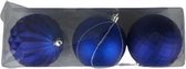 Kerstballen - Set van 3 - Kobalt Blauw