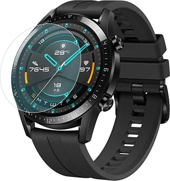 BukkitBow - 5 Pack Screenprotectors Voor Huwawei Smartwatch GT 2 46MM - Gehard Glas Screenprotector - Temperd Glass Set 5 Stuks