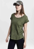 Urban Classics Shirt -XS- Shaped Spray Dye Groen