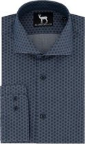GENTS | Blumfontain Overhemd Heren Volwassenen print jeansblauw 0682 Maat S 37/38