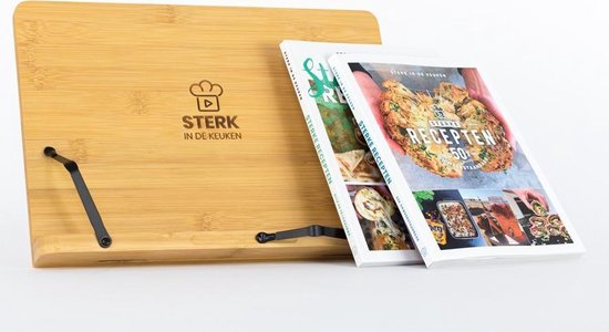SterkInDeKeuken™ Kookboekstandaard van Bamboe | Boekenstandaard | Boekenhouder | iPad... |