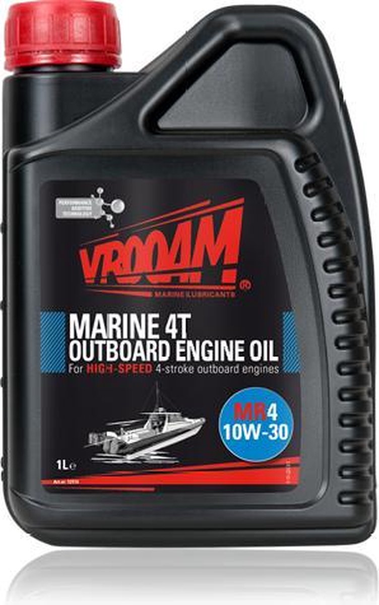 VROOAM MR4 Marine 4 Takt Outboard Motorolie - 1 liter fles - SAE 10W-30