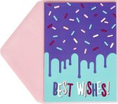 Kaart | best wishes | verjaardagskaart | kaart + enveloppe - 2 stuks