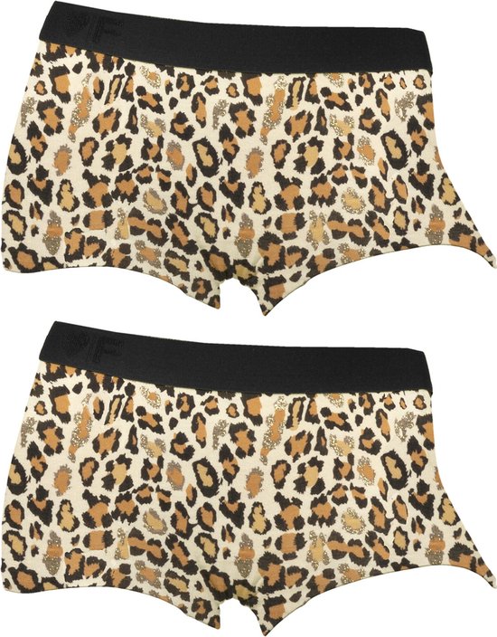 Funderwear meisjes shorts luipaard 2-pack