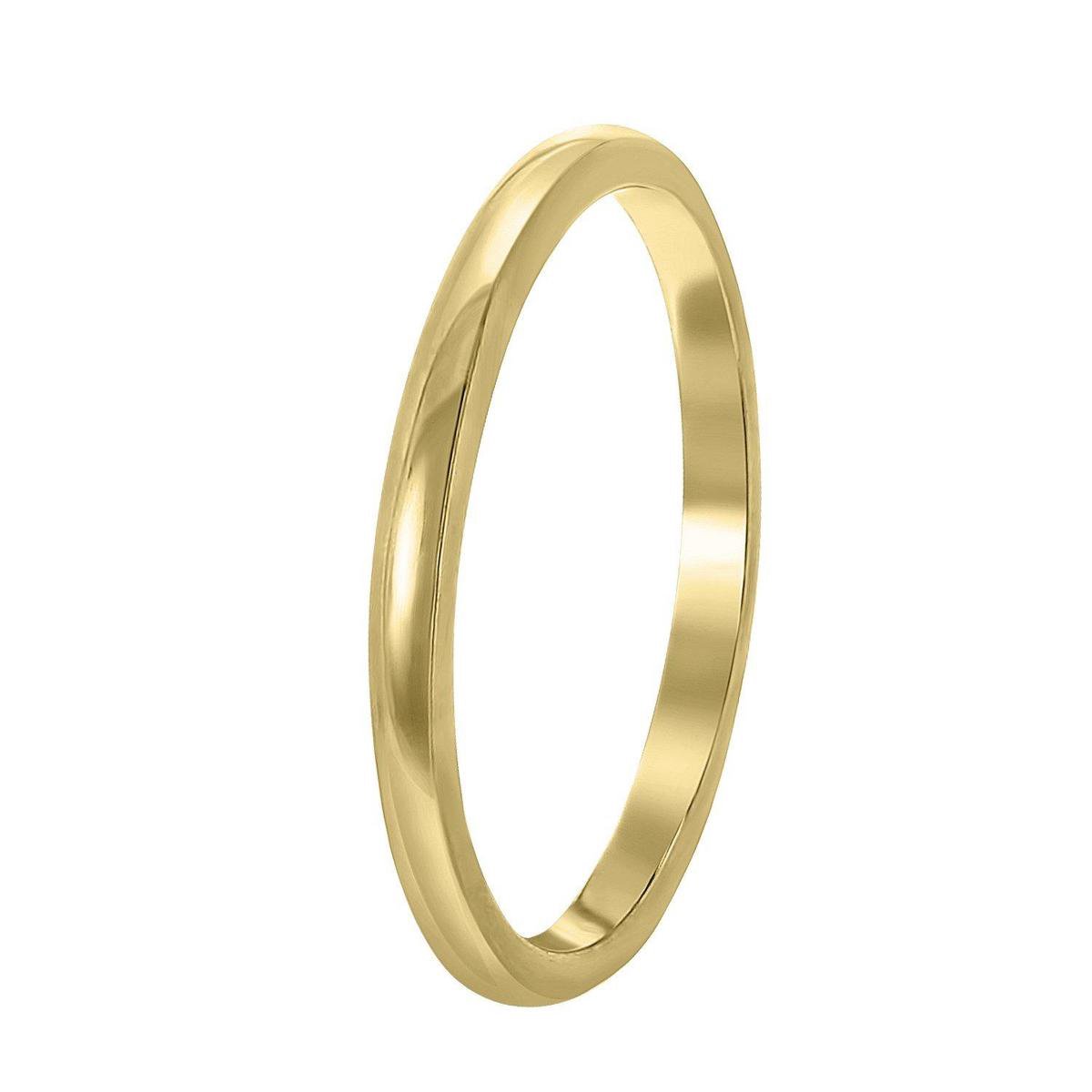 Lucardi - Dames Ring goldplated - Ring - Cadeau - Echt Zilver - Goudkleurig