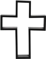 Something Different Vitrinekastje/Display plank Black Crucifix Zwart