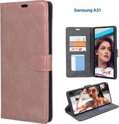 EmpX Telefoonhoesje - Book Case - Geschikt Voor Samsung Galaxy A31 - Goud