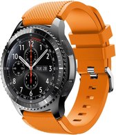 Bandje Voor de Samsung Gear S3 Classic / Frontier - Siliconen Armband / Polsband / Strap Band / Sportbandje - Oranje
