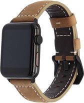 watchbands-shop.nl Leren bandje - Apple Watch Series 1/2/3/4 (42&44mm) - Bruin