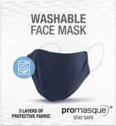 WASBAAR MONDKAPJE - PROMASQUE - DONKER BLAUW - FILTEREND