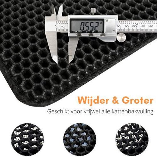 Kattenbak Mat Waterdicht met Dubbele laag XL – Kattenbakmat – Kattenbak mat Grit Opvanger -Kattenmat – 75x55cm