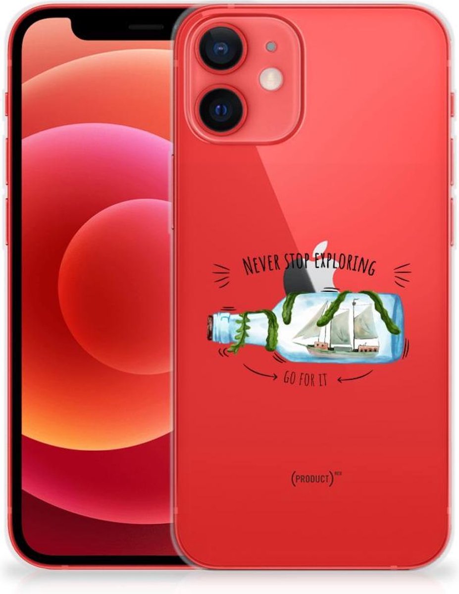 iPhone 12 Mini Telefoonhoesje met Naam Boho Bottle