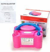 Elektrische Ballonnenpomp met Dubbel Vulfunctie -  Draagbare Ballonpomp - Snel Ballonnen Opblazen - 600W - Roze - 220 V - voor Decoratie - Feest - Party - Verjaardag - Versiering - Trouwerij 