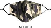 Fashion Modieuze 100% katoen Mondkapje - Legerprint army green niet medisch OV Mondkapjes - Verstelbare en Wasbare Mondmasker - Herbruikbaar