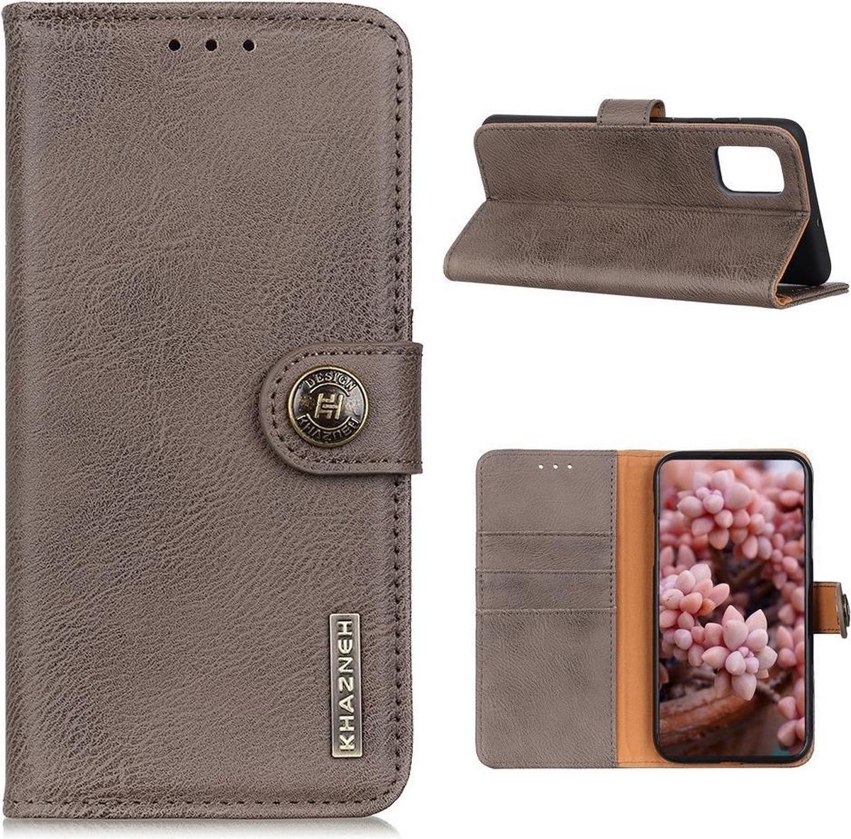 KHAZNEH Hoesje - Geschikt voor Samsung Galaxy S20 FE Hoesje - KHAZNEH Classic Book Case - Grijs