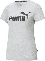 PUMA ESS Logo Tee Dames T-shirt - Lichtgrijs - Maat XL
