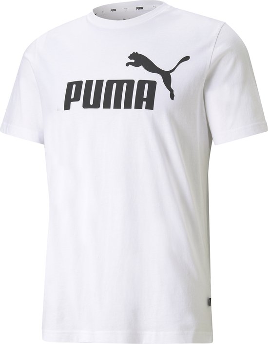 PUMA ESS Logo Tee Heren T-shirt - Wit - Maat M