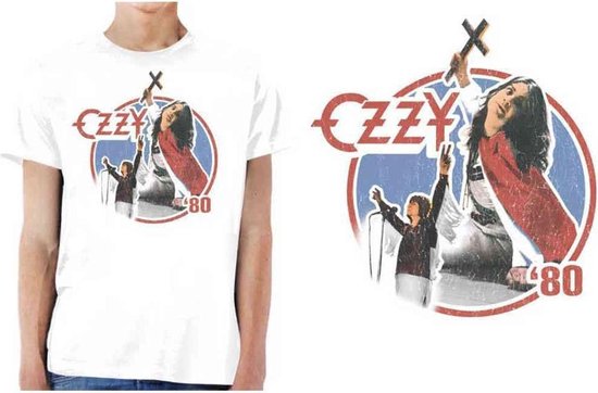 Ozzy Osbourne - Blizzard Of Ozz '80 Heren T-shirt - L - Wit