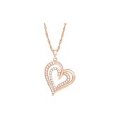 Favs Dames ketting 925 sterling zilver 38 Zirconia One Size 87548368