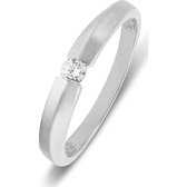 Favs Dames Dames ring 9 karaat wit goud 1 Zirkonia 52 Wit Goud 32004293