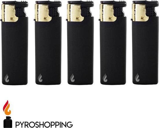 Pyroshopping Luxe Stormaansteker PS5 Goud met Zwart (hervulbaar) | bol.com