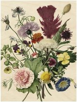 kek amsterdam houten paneel wild flowers l 75x100cm