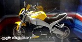 Buell Lightning XB-9S (Geel) (12 cm) 1/24 Atlas Superbikes - Modelmotor - Schaalmodel - Model motor - Miniatuurmotor - Miniatuur motor