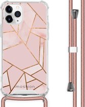 iMoshion Design hoesje met koord voor de iPhone 11 Pro - Grafisch Koper - Roze / Goud