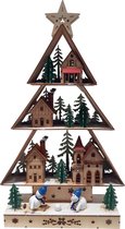 Tafellamp met kerstdorp en kerstfiguren | LED verlichting | 50 cm hoog