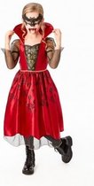 Rubies - Vampier & Dracula Kostuum - Vampier Kostuum Meisje - rood,geel,zwart - Maat 104 - Halloween - Verkleedkleding