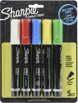 Sharpie - Nat uitwisbare Chalkmarker - Gekleurd - per 5 verpakt