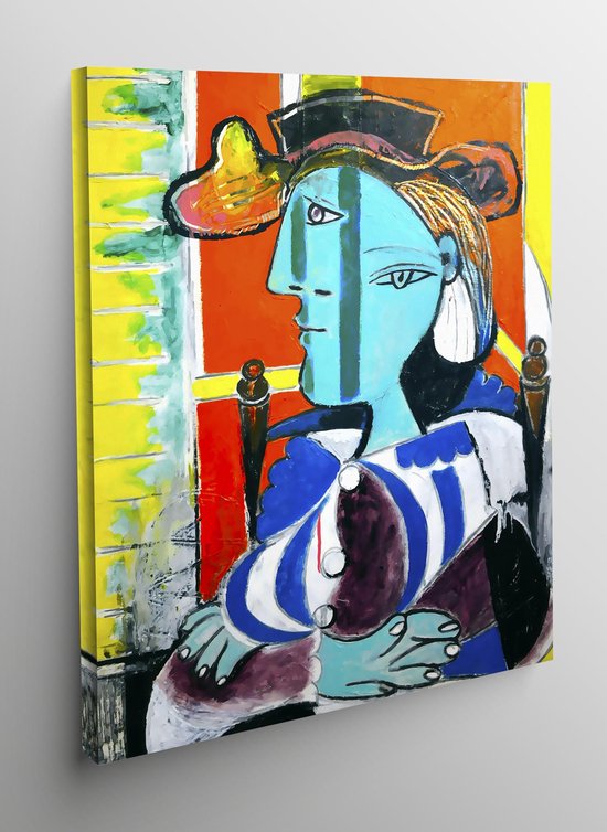 Toile femme assise les bras croisés - Pablo Picasso - 50x70cm | bol.com