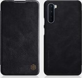 Nillkin Qin Series Book OnePlus Nord Wallet Hoesje Leer Zwart