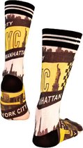 Sock My Feet - Grappige sokken heren - Maat 39-42 - Sock My NYC - New York sokken - Funny Socks - Vrolijke sokken - Leuke sokken - Fashion statement - Gekke sokken - Grappige cadea