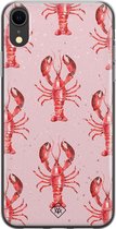 iPhone XR hoesje siliconen - Lobster all the way | Apple iPhone XR case | TPU backcover transparant