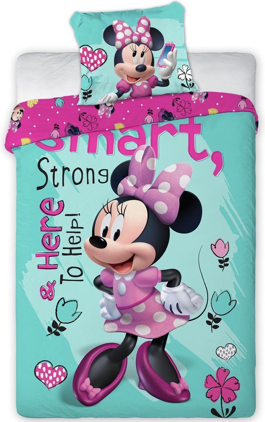 Disney Minnie Mouse Dekbedovertrek Smart - Eenpersoons - 140 x 200 cm - Katoen