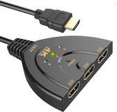 HMerch™ HDMI splitter 3 poorts - 1080p Full HD / 4K - 3 poorts - HDMI switch - HDMI splitters - 3 uitgangen - HDMI verdeler - HDMI-splitter - Voor PS3 / Xbox / Playstation 3 - Zwart