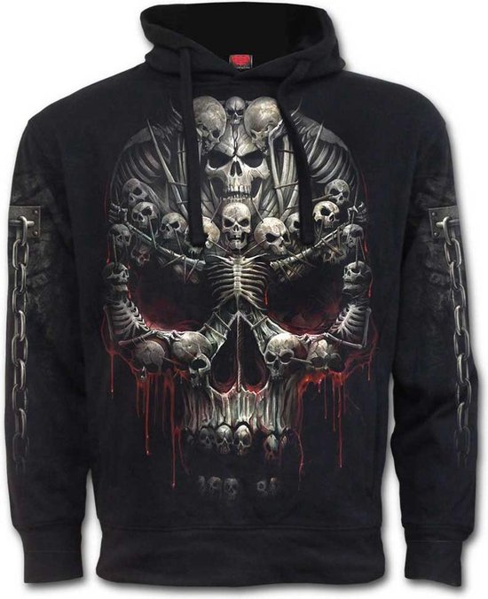 Spiral Hoodie/trui DEATH BONES Zwart