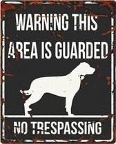 D&D Waakbord / Warning sign square rottweiler gb Zwart 20x25cm