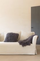 LIGNE PURE Lush – plaid – wol – eco – handmade - modern – luxueus - Donkergrijs - 60x120