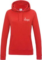 FitProWear  Hoodie Dames - Rood  - Maat XS - Dames  - Trui - Slim Fit - Slim Fit Trui - Getailleerde trui - Trui getailleerd - Sporttrui - Sweater - Hoodie - Katoen / Polyester - T