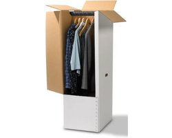 Verhuisdoos voor Kleding - Garderobebox - Kledingdoos - Garderobedoos - Inclusief roede - Extra sterk - 102x48x48cm - Verhuisdozen.store