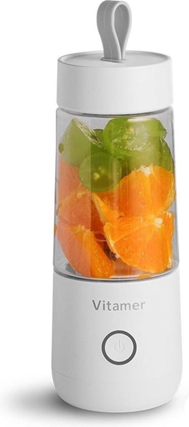 DrPhone V6 Portable Shaker – Juice Shaker – Mixer – Drink en Shake – On The Go – Gym – Shaker – Proteïne en fruit- Wit