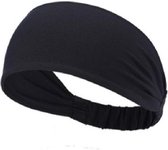 hoofdband - zwart- polyester – zweetbandje - licht – hoofdbandje – sport en casual gebruik - unisex - sportband